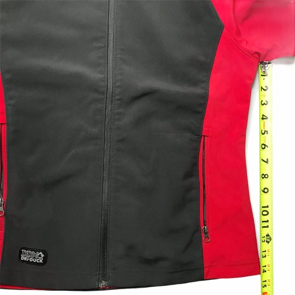 DRI-DUCK Jacket, Full Zip. Red / Gray Adult M - Picture 4 of 12